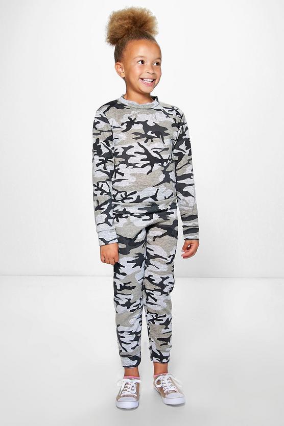 Girls All Over Camo Tracksuit Set